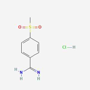 molecular formula C8H11ClN2O2S B1360375 4-Methanesulfonyl-benzamidine hydrochloride CAS No. 5434-06-0