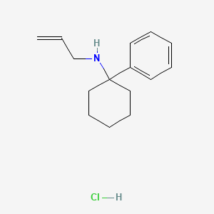 molecular formula C15H22ClN B1360377 Cyclohexylamine, N-allyl-1-phenyl-, hydrochloride CAS No. 2185-95-7