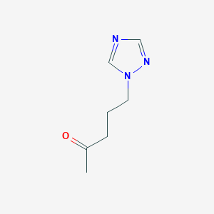 molecular formula C7H11N3O B13603789 5-(1h-1,2,4-Triazol-1-yl)pentan-2-one 