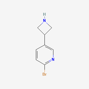 molecular formula C8H9BrN2 B13603809 5-(Azetidin-3-yl)-2-bromopyridine 