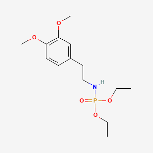 molecular formula C14H24NO5P B1360381 磷酰胺酸，(3,4-二甲氧基苯乙基)-，二乙酯 CAS No. 7761-63-9