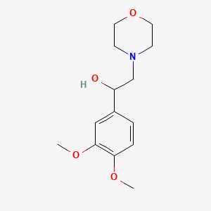 molecular formula C14H21NO4 B1360386 alpha-(3,4-Dimethoxyphenyl)-4-morpholineethanol CAS No. 30332-56-0