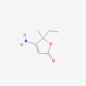 molecular formula C7H11NO2 B136039 4-Amino-5-ethyl-5-methylfuran-2-one CAS No. 126491-77-8