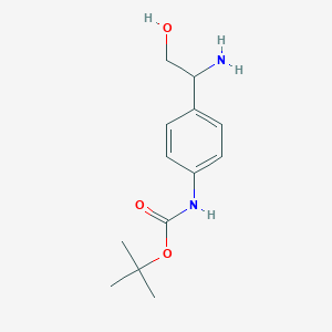 molecular formula C13H20N2O3 B13603988 Tert-butyl n-[4-(1-amino-2-hydroxyethyl)phenyl]carbamate 