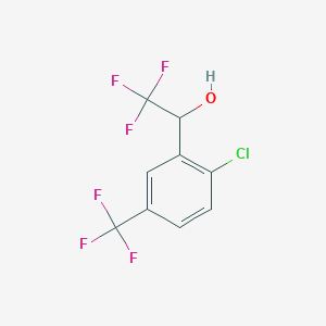 molecular formula C9H5ClF6O B13604025 2-Chloro-alpha,5-bis(trifluoromethyl)benzyl Alcohol 