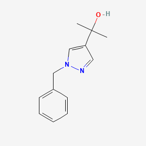 molecular formula C13H16N2O B13604235 2-(1-benzyl-1H-pyrazol-4-yl)propan-2-ol 