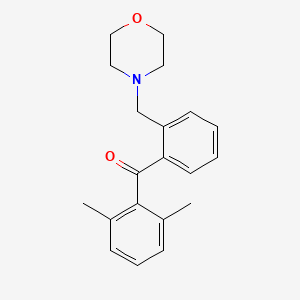 molecular formula C20H23NO2 B1360436 2,6-Dimethyl-2'-morpholinomethyl benzophenone CAS No. 898750-53-3