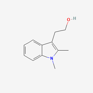 molecular formula C12H15NO B13604363 1,2-Dimethyl-1h-indole-3-ethanol 