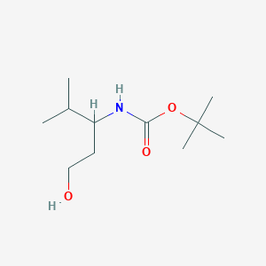 molecular formula C11H23NO3 B13604403 tert-butyl N-(1-hydroxy-4-methylpentan-3-yl)carbamate 