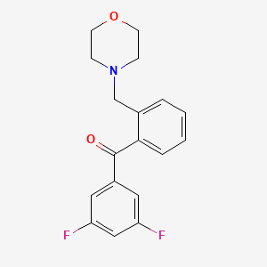 molecular formula C18H17F2NO2 B1360442 3',5'-Difluoro-2-morpholinomethyl benzophenone CAS No. 898751-21-8