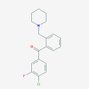 4'-Chloro-3'-fluoro-2-piperidinomethyl benzophenone