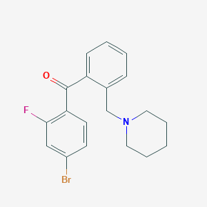 4-Bromo-2-fluoro-2'-piperidinomethyl benzophenone