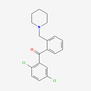 molecular formula C19H19Cl2NO B1360446 2,5-Dichloro-2'-piperidinomethyl benzophenone CAS No. 898773-69-8