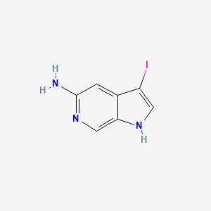 molecular formula C7H6IN3 B13604460 3-iodo-1H-pyrrolo[2,3-c]pyridin-5-amine 