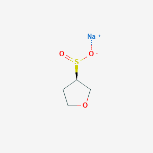 molecular formula C4H7NaO3S B13604534 sodium(3R)-oxolane-3-sulfinate 