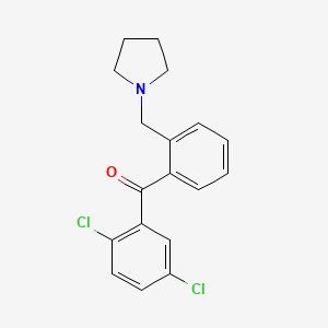 B1360454 2,5-Dichloro-2'-pyrrolidinomethyl benzophenone CAS No. 898774-97-5