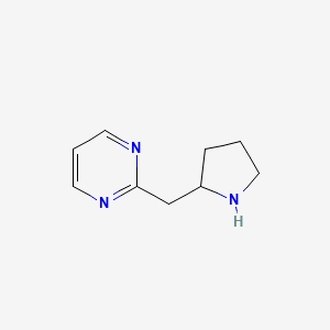 molecular formula C9H13N3 B13604542 2-[(Pyrrolidin-2-yl)methyl]pyrimidine 