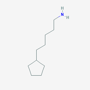 molecular formula C10H21N B13604545 5-Cyclopentylpentan-1-amine 