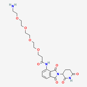 molecular formula C24H32N4O9 B13604572 3-[2-[2-[2-(2-aminoethoxy)ethoxy]ethoxy]ethoxy]-N-[2-(2,6-dioxopiperidin-3-yl)-1,3-dioxoisoindol-4-yl]propanamide 