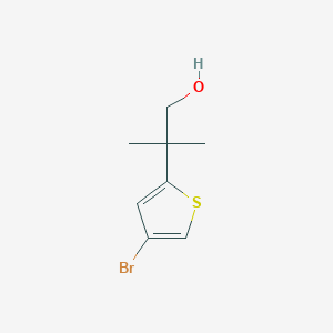 molecular formula C8H11BrOS B13604629 2-(4-Bromothiophen-2-yl)-2-methylpropan-1-ol 