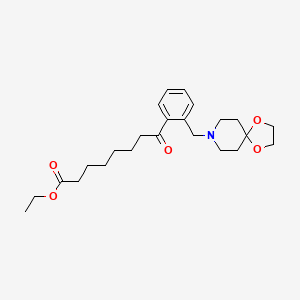 Ethyl 8-[2-(1,4-dioxa-8-azaspiro[4.5]decan-8-ylmethyl)phenyl]-8-oxooctanoate