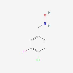 molecular formula C7H7ClFNO B13604666 n-[(4-Chloro-3-fluorophenyl)methyl]hydroxylamine 