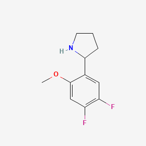 molecular formula C11H13F2NO B13604718 2-(4,5-Difluoro-2-methoxyphenyl)pyrrolidine 