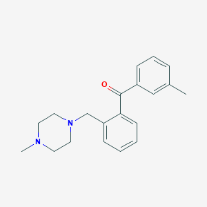 molecular formula C20H24N2O B1360474 3'-Methyl-2-(4-methylpiperazinomethyl) benzophenone CAS No. 898782-72-4