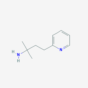 molecular formula C10H16N2 B13604749 2-Methyl-4-(pyridin-2-yl)butan-2-amine 