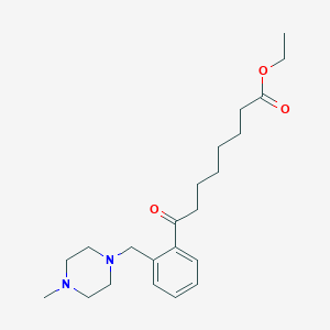 Ethyl 8-[2-(4-methylpiperazinomethyl)phenyl]-8-oxooctanoate