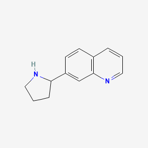 molecular formula C13H14N2 B13604852 7-(Pyrrolidin-2-yl)quinoline 