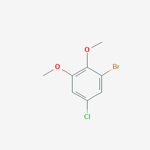 molecular formula C8H8BrClO2 B13604869 1-Bromo-5-chloro-2,3-dimethoxybenzene 