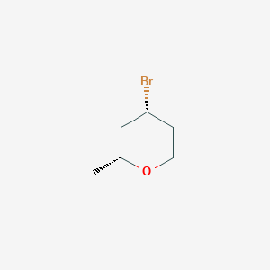 molecular formula C6H11BrO B13604881 rac-(2R,4R)-4-bromo-2-methyloxane 