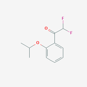 molecular formula C11H12F2O2 B13604904 2,2-Difluoro-1-(2-isopropoxyphenyl)ethanone 