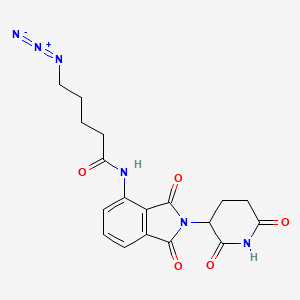 molecular formula C18H18N6O5 B13604905 5-azido-N-[2-(2,6-dioxopiperidin-3-yl)-1,3-dioxo-2,3-dihydro-1H-isoindol-4-yl]pentanamide 