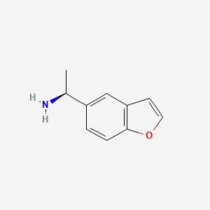 molecular formula C10H11NO B13604924 (1s)-1-(1-Benzofuran-5-yl)ethan-1-amine 