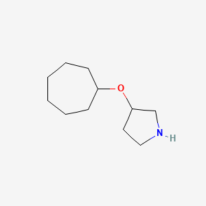molecular formula C11H21NO B13604958 3-(Cycloheptyloxy)pyrrolidine 