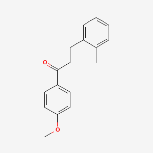 molecular formula C17H18O2 B1360499 4'-Methoxy-3-(2-methylphenyl)propiophenone CAS No. 898789-19-0