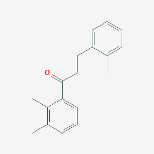 molecular formula C18H20O B1360501 2',3'-Dimethyl-3-(2-methylphenyl)propiophenone CAS No. 898789-50-9