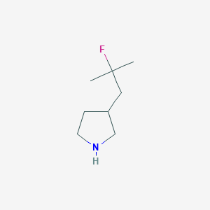 molecular formula C8H16FN B13605024 3-(2-Fluoro-2-methylpropyl)pyrrolidine 