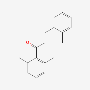 molecular formula C18H20O B1360503 2',6'-Dimethyl-3-(2-methylphenyl)propiophenone CAS No. 898789-56-5