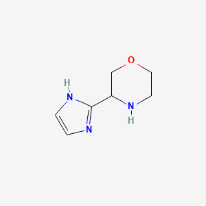 molecular formula C7H11N3O B13605032 3-(1H-Imidazol-2-yl)morpholine 