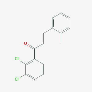 molecular formula C16H14Cl2O B1360506 2',3'-Dichloro-3-(2-methylphenyl)propiophenone CAS No. 898789-93-0