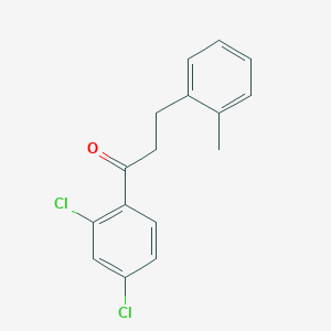 molecular formula C16H14Cl2O B1360507 2',4'-Dichloro-3-(2-methylphenyl)propiophenone CAS No. 898789-96-3