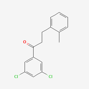 molecular formula C16H14Cl2O B1360510 3',5'-Dichloro-3-(2-methylphenyl)propiophenone CAS No. 898790-05-1
