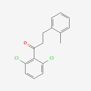 B1360511 2',6'-Dichloro-3-(2-methylphenyl)propiophenone CAS No. 898790-20-0