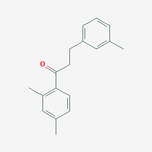 molecular formula C18H20O B1360514 2',4'-Dimethyl-3-(3-methylphenyl)propiophenone CAS No. 898790-72-2