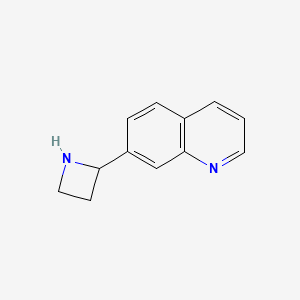 molecular formula C12H12N2 B13605169 7-(Azetidin-2-yl)quinoline 