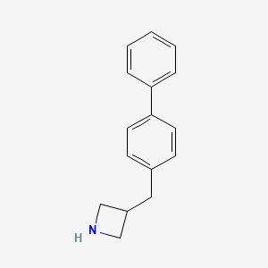molecular formula C16H17N B13605183 3-[(4-Phenylphenyl)methyl]azetidine CAS No. 937619-53-9