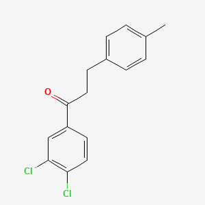 molecular formula C16H14Cl2O B1360523 3',4'-Dichloro-3-(4-methylphenyl)propiophenone CAS No. 898769-28-3